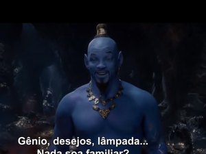 Todo azul, Will Smith aparece como o Gênio da Lâmpada de 'Aladdin' em novo trailer