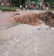 [Vídeo] Forte chuva danifica obra em ponte na zona rural de Batalha