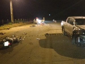 Colisão entre caminhonete e motocicleta deixa homem morto em Arapiraca