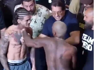 Nego do Borel agride Biel durante pesagem antes de luta em SP