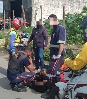 Acidente envolvendo duas motos é registrado no bairro Olho d'Água dos Cazuzinhos, em Arapiraca