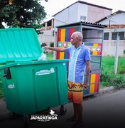 Prefeitura de Japaratinga instala containers de limpeza
