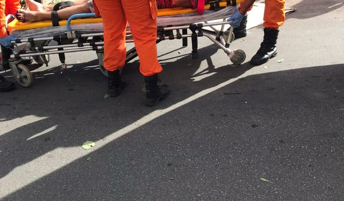 Homem de 45 anos sofre acidente de trânsito na cidade de Palmeira dos Índios