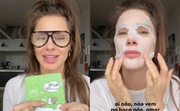 Carolina Dieckmann testa máscara de lesma e dermatologista avalia