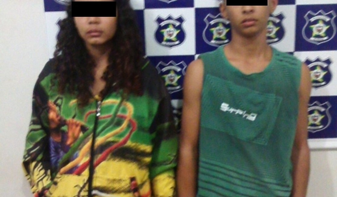 Casal de menores é apreendido por porte ilegal de arma de fogo e assalto