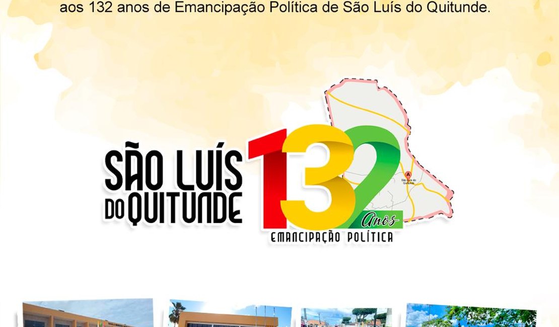 Prefeitura divulga programação completa dos 132 anos de São Luís do Quitunde