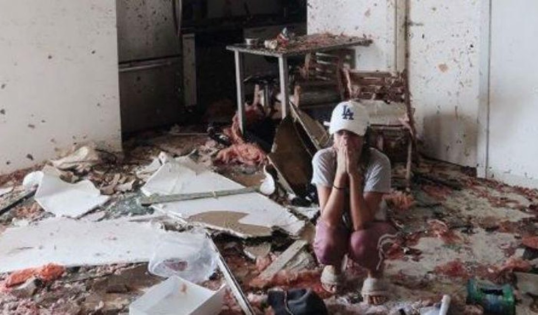 Youtuber brasileira mostra apartamento destruído após furacão