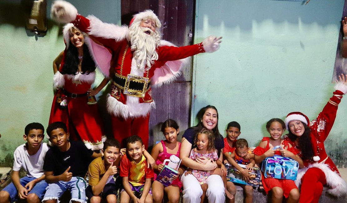 Deputada Gabi Gonçalves entrega diversos presentes para as crianças sorteadas em Rio Largo