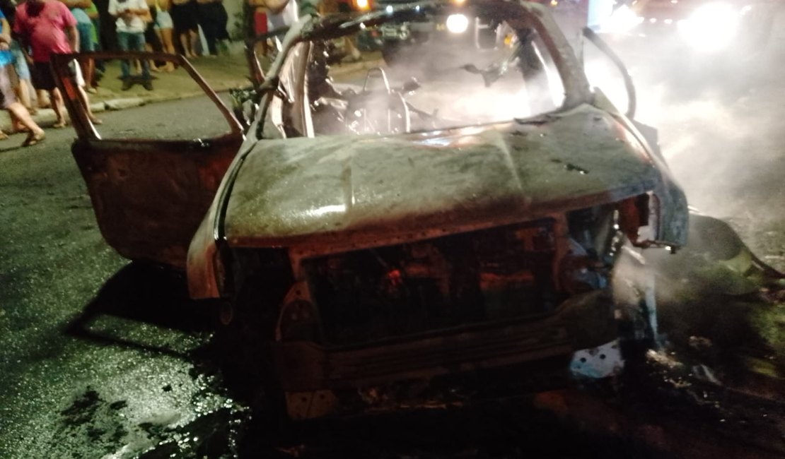 Explosão de cilindro de GNV de automóvel atinge três pessoas em Maceió