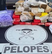 Cerca de 24 quilos de maconha são apreendidos pela Polícia Militar em Arapiraca