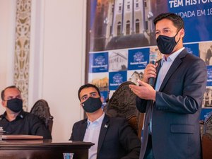 Presença de Rodrigo Cunha ao lado de JHC em coletiva reforça união e sedimenta grupo político