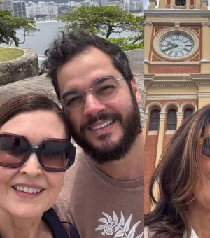 Fátima Bernardes comemora 8 anos de namoro com Túlio Gadêlha