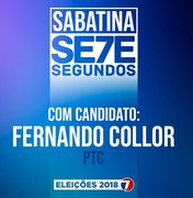 Fernando Collor de Mello, do PTC, é sabatinado pelo 7Segundos; confira