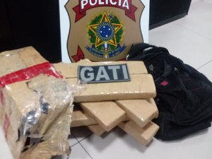 Polícia Federal autua em flagrante homem com 10 kg de maconha
