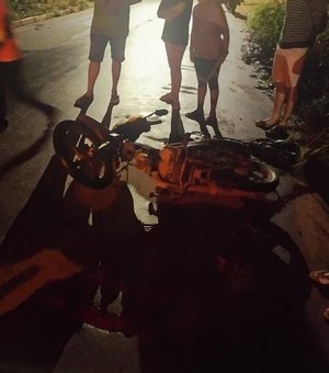 [VÍDEO] Motociclista colide contra um cachorro e fica ferido na AL 115, em Palmeira