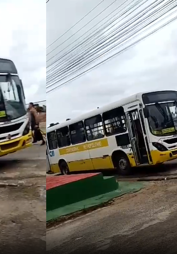 [Vídeo] Ônibus intermunicipal quebra e passageiros depredam veículo na AL-101 Norte