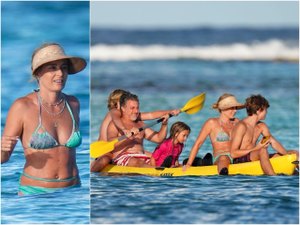 Angélica e Luciano Huck curtem férias em família no Caribe