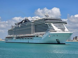 Maceió recebe primeiro navio de cruzeiro de 2026 com cerca de 5 mil passageiros