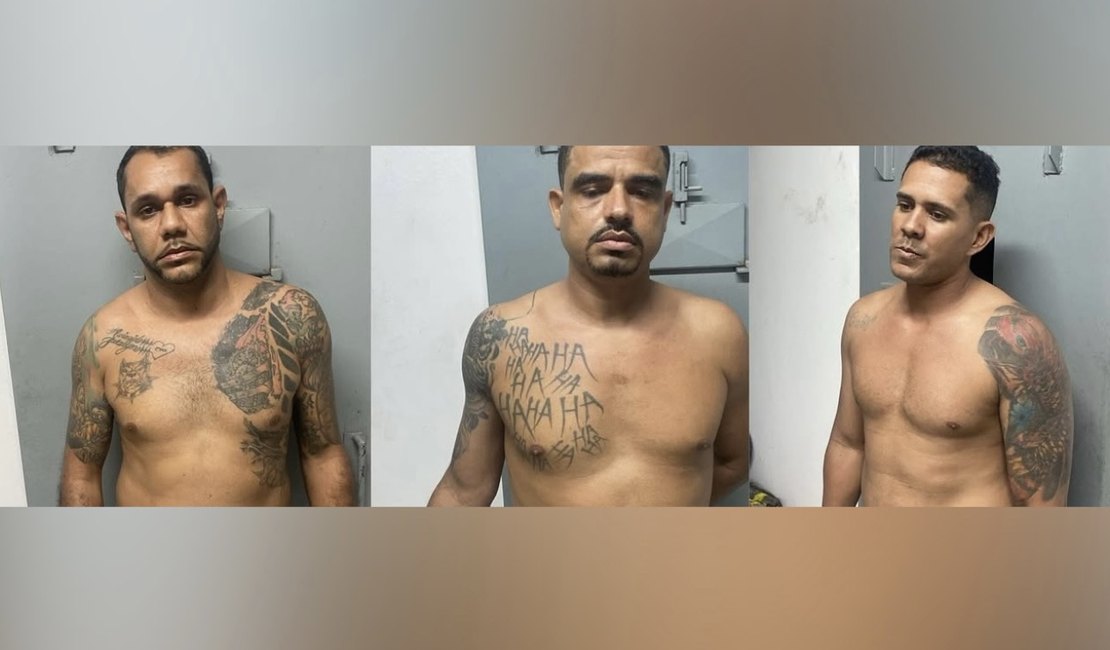 Trio suspeito de série de furtos a lojas e a um shopping em Maceió é preso com R$ 16 mil em roupas