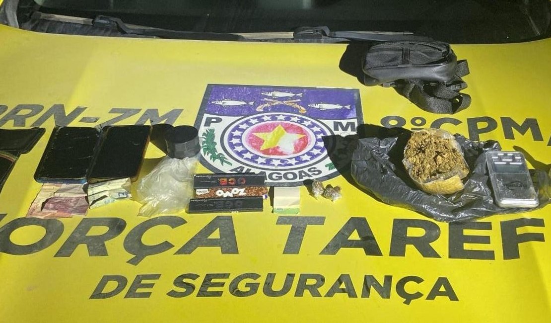 Polícia Militar prende quatro suspeitos de tráfico de drogas em São Miguel dos Milagres