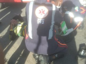 Mototaxista fica ferido após colisão com motociclista no bairro Ouro Preto, em Arapiraca