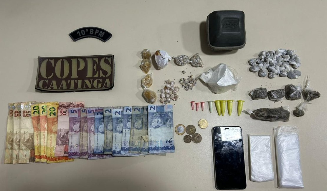 Homem é preso por tráfico de drogas em Cacimbinhas após denúncia anônima