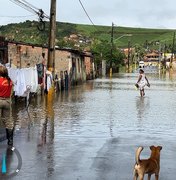Rios transbordam e atingem cidades de Porto Calvo e São Luís do Quitunde