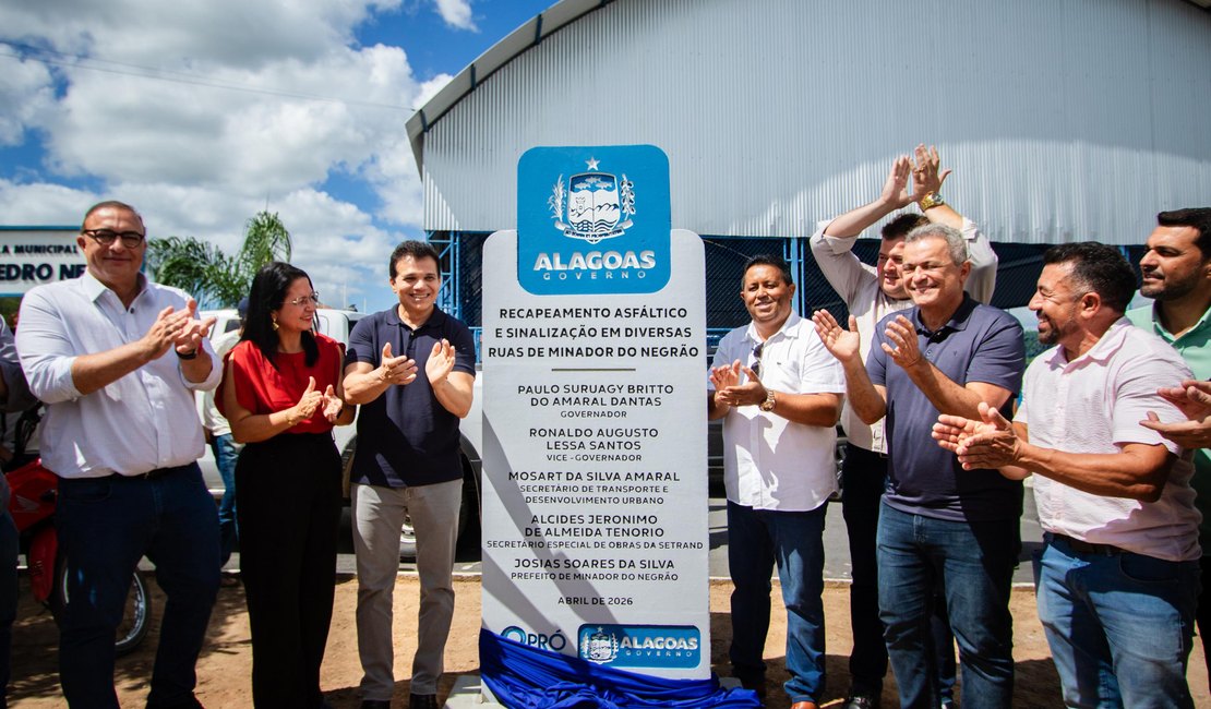 Minador do Negrão recebe pavimentação asfáltica e sala do programa Saúde Até Você Digital