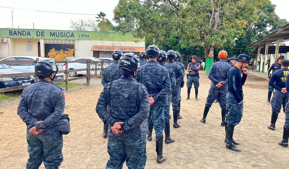 Arapiraca: 3º BPM recebe turma do 6º Curso de Policiamento Montado para dois dias de instruções