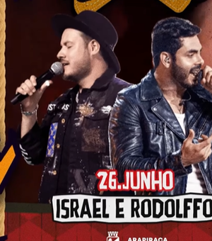 Dupla sertaneja Israel e Rodolffo é confirmada no São João de Arapiraca