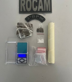 Jovem de 27 anos é flagrado com maconha e cocaína em Arapiraca