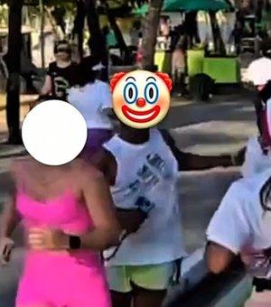 [Vídeo] Homem empurra grupo de mulheres durante corrida na orla de Maceió