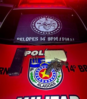 Perseguição na BR-101 termina com apreensão de cocaína, maconha e revólver em Joaquim Gomes