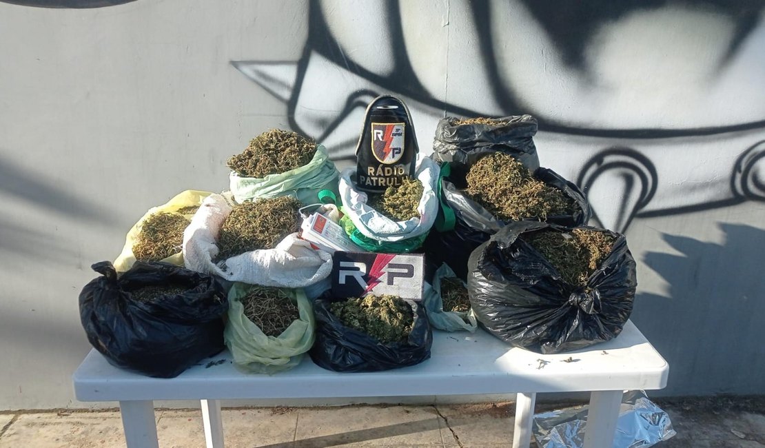 Polícia Militar apreende 21 quilos de maconha após denúncia em Arapiraca