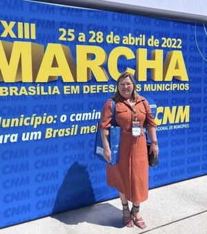 Prefeita Eronita Sposito participa da XXIII Marcha em Defesa dos Municípios, em Brasília