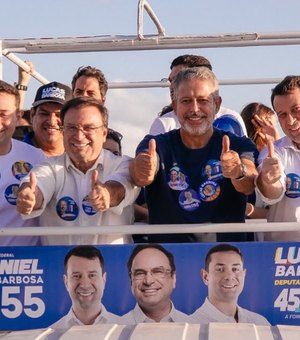 Campanha de Arthur Lira ganha força em Arapiraca com Daniel, Lucas e Luciano no palanque