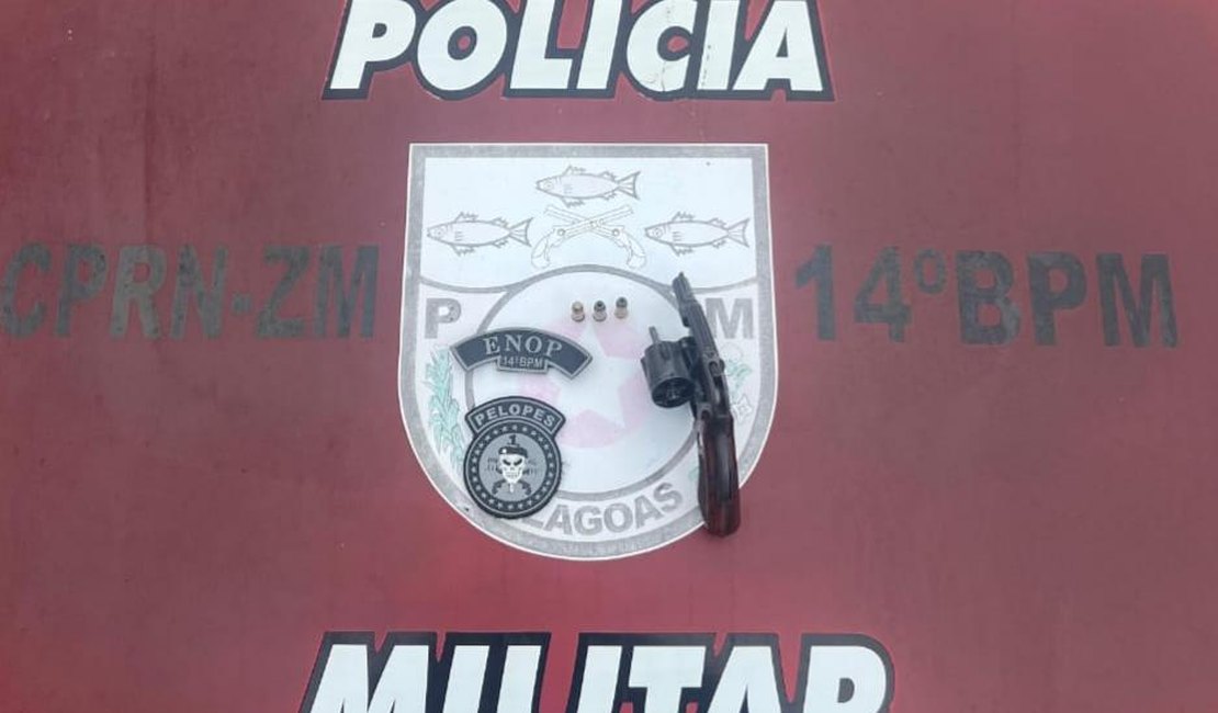 Militares do 14º  BPM prendem homem por porte ilegal de arma de fogo em Colônia de Leopoldina