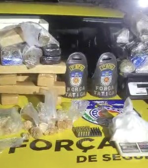 Polícia apreende grande quantidade de drogas em casa abandonada na Vila Brejal