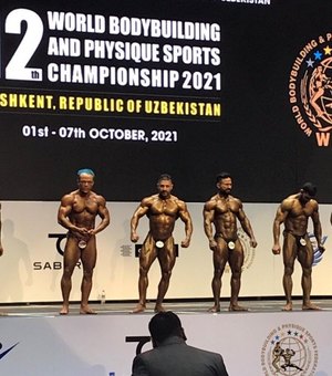 Keops Lima representa Palmeira dos Índios no Campeonato Mundial de Fisiculturismo do Uzbequistão, na Ásia