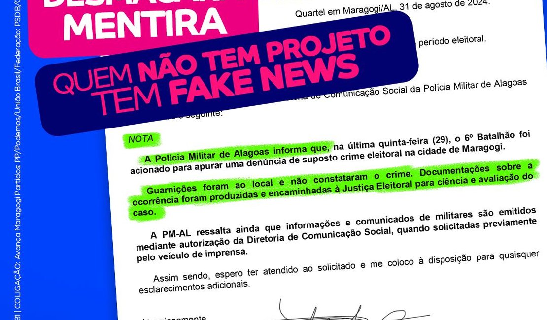 PM-AL desmascara fake news da oposição:  Campanha de Dani  é limpa!