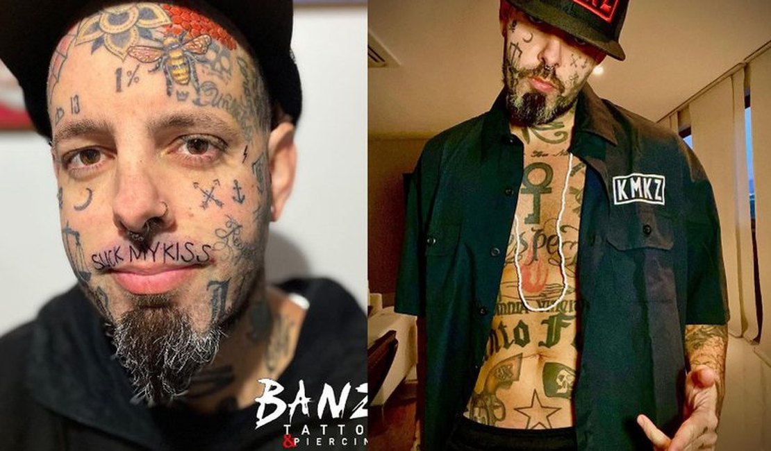 Tico Santa Cruz relata preconceito ao falar de corpo 90% tatuado: 'sou parado na alfândega'