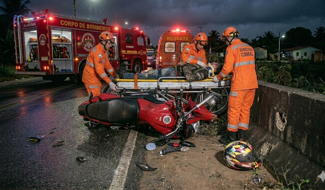 Motociclista perde dedo e fica em estado grave após acidente em Arapiraca