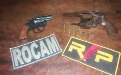 Armas utilizadas por Gabriel da Silva e Daniel Alves da Silva para assaltar em Arapiraca