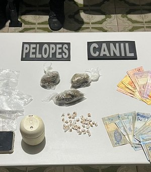 Homem é preso com maconha e cocaína escondidas em bolsa térmica em Arapiraca