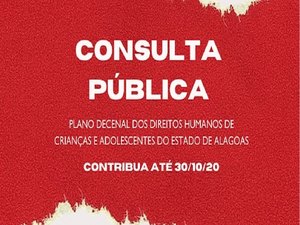 Alagoanos têm até o dia 30 para contribuir com Plano Decenal de Direitos Humanos