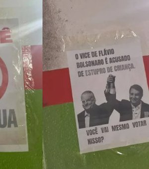 Alunos denunciam cartazes contra Flávio  Bolsonaro no Ifal de Marechal Deodoro