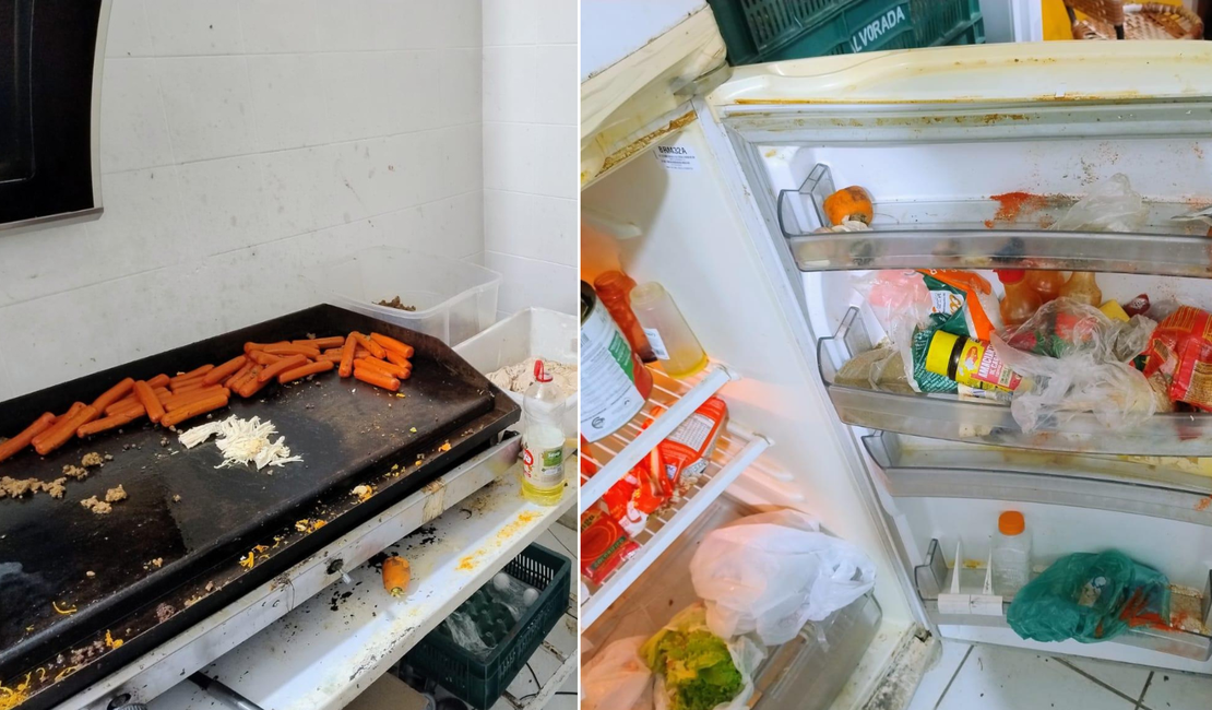 Sujeira, armazenamento irregular e ferrugem: Vigilância Sanitária interdita lanchonete no Feitosa