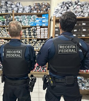 Receita Federal apreende cerca de R$ 3 milhões em calçados falsificados em Maceió