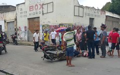 Acidente aconteceu no bairro do Centro, em Arapiraca. 