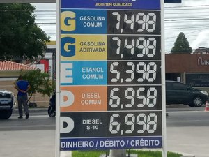Preço do litro da gasolina comum já se aproxima dos R$8,00 em Arapiraca